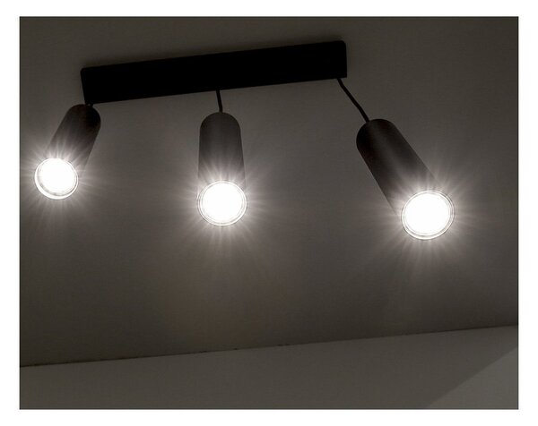 Černý závěsný lustr Tubo pro žárovku 3x GU10 - Candellux - LED lustry a svítidla > Kolekce svítidel > Kolekce svítidel TUBO