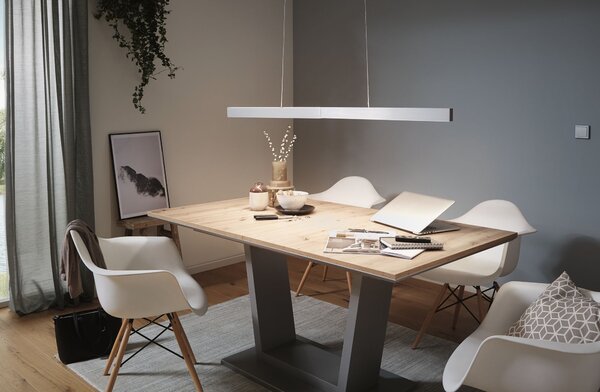 Paulmann 79815 Aptare ZigBee, hliníkové závěsné svítidlo LED 2x18W 2700K svítí nahoru/dolů, nastavitelná šířka 132-180cm