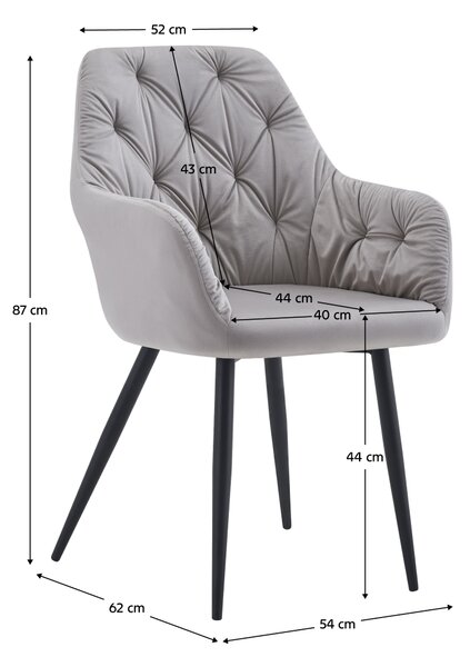Designové křeslo, šedá Velvet látka, VERIO NEW