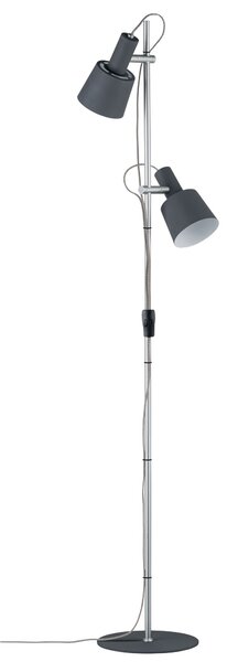 Paulmann 79690 Haldar, stojací lampa 2xE14, šedá/matný chrom, výška 152cm