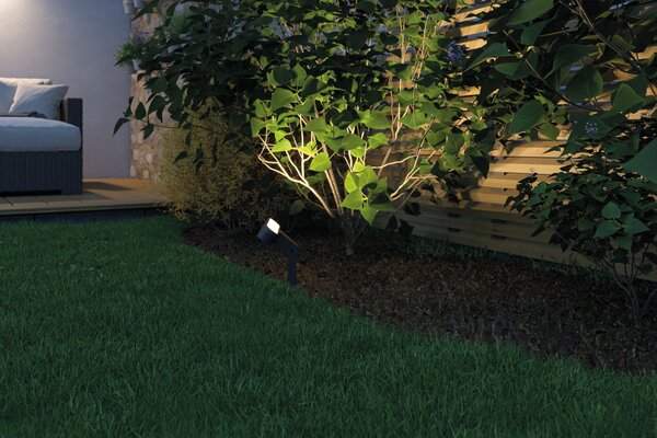 Paulmann 94544 Plug&Shine Ito Horizontal, zahradní spot s trnem 6W LED 3000K, antracit, výška 37cm, IP65