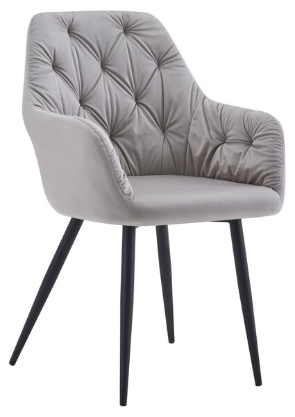 Designové křeslo, šedá Velvet látka, VERIO NEW