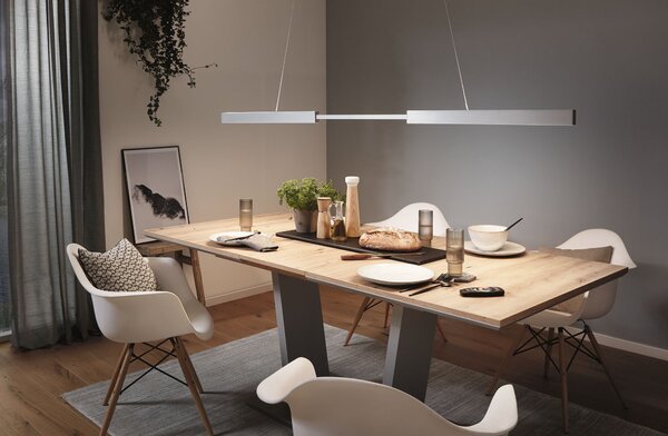 Paulmann 79815 Aptare ZigBee, hliníkové závěsné svítidlo LED 2x18W 2700K svítí nahoru/dolů, nastavitelná šířka 132-180cm
