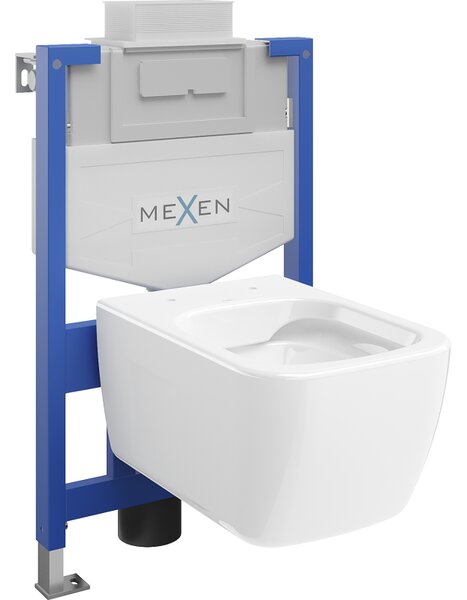Mexen sada podomítková WC rám Fenix XS-U s WC mísou Margo, bílý lesk - 6853342XX00