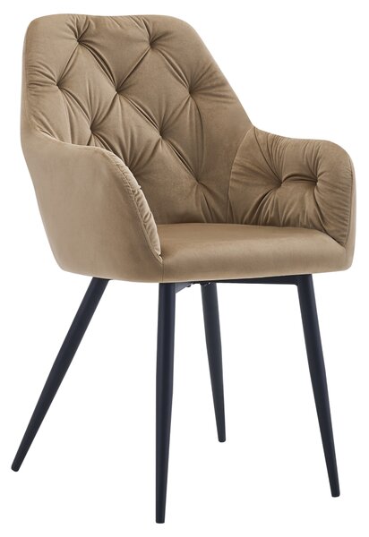 Designové křeslo, béžová Velvet látka, VERIO NEW