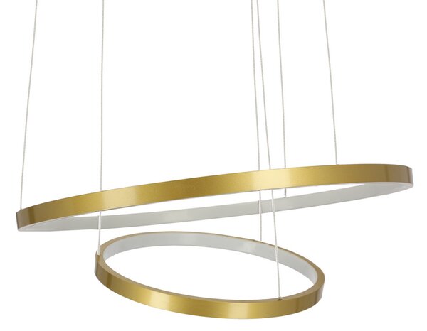 Candellux Zlaté závěsné LED svítidlo Lune kulaté 50cm 40W 32-76281