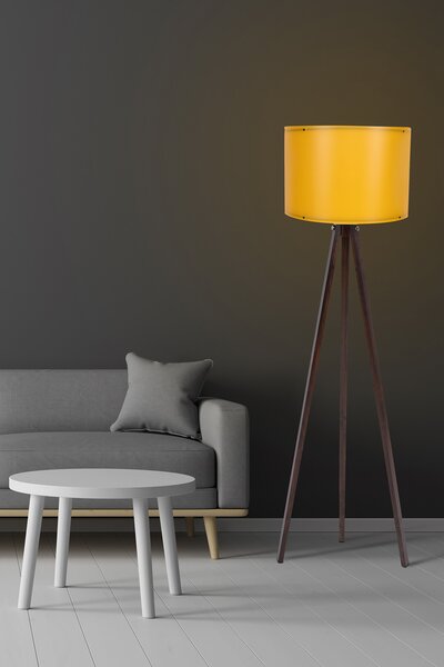 ASIR Stojací lampa 102 žlutá ořech