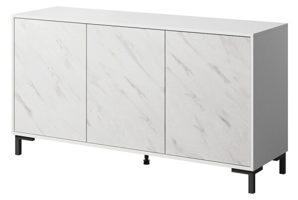 Skříňka Sopeleto 3D 150, Barva: bílá/bílý mramor 5903211157271