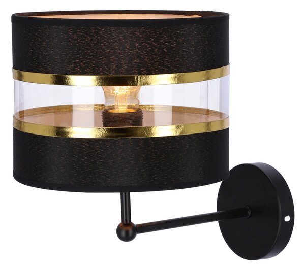 Candellux Černo-zlaté nástěnné svítidlo Andy pro žárovku E27 21-06134