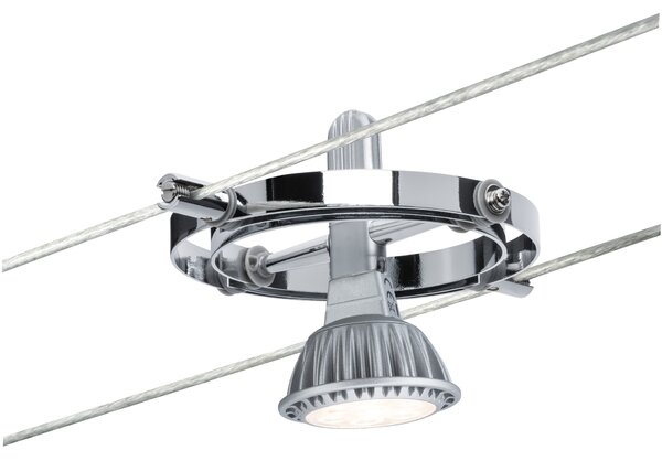 Paulmann 94144 Cardan, lankový systém, 4x max 10W LED 12V, chrom, 500cm