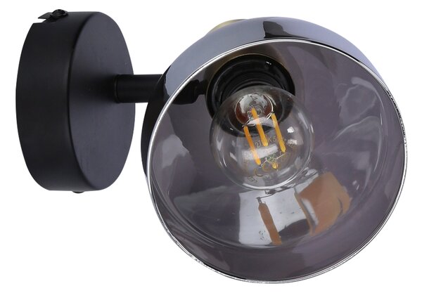 Candellux Černo-zlaté nástěnné svítidlo Gregory pro žárovku E14 21-76724