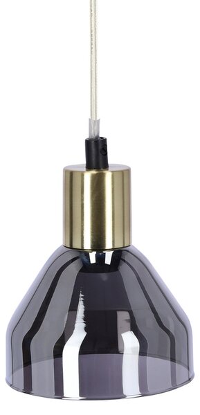 Candellux Černo-zlatý závěsný lustr Gregory pro žárovku E14 31-78391