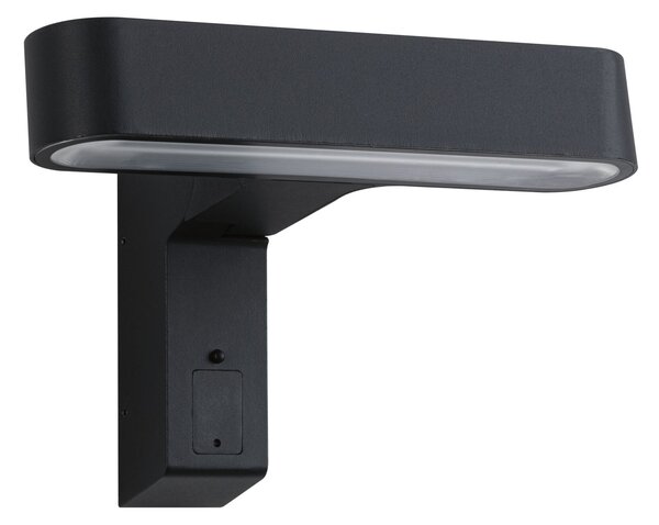 Paulmann 94548 Ito Horizontal, nástěnné svítidlo se senzorem, 6W LED 3000K, antracit, šířka 22,4cm, IP44