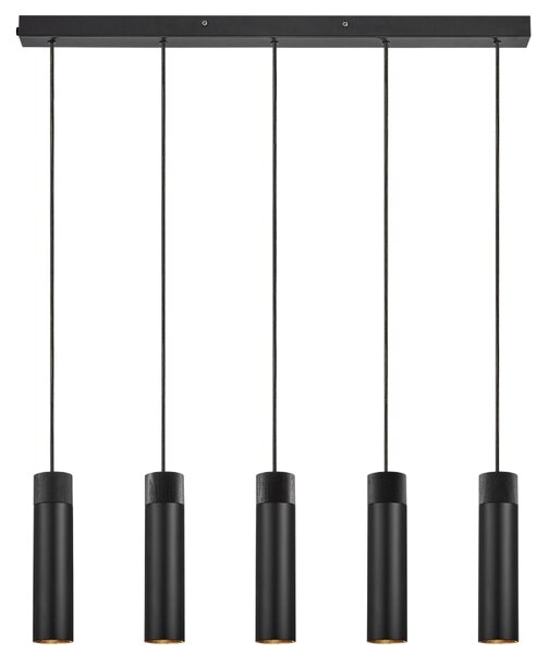 Nordlux Černé kovové závěsné světlo Tilo 80 cm