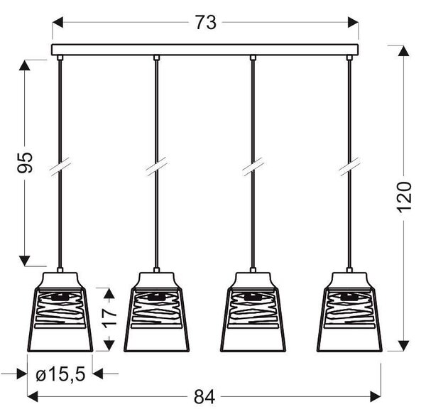 Candellux Černo-zlatý závěsný lustr Fresno pro žárovku 3x E27 33-78094
