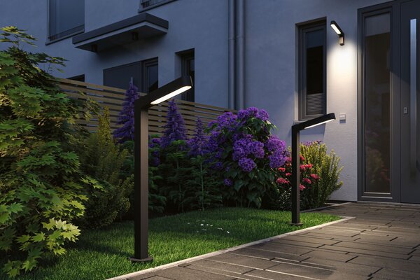 Paulmann 94549 Ito Vertical, nástěnné svítidlo se senzorem, 6W LED 3000K, antracit, výška 20cm, IP44