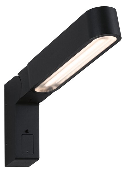 Paulmann 94549 Ito Vertical, nástěnné svítidlo se senzorem, 6W LED 3000K, antracit, výška 20cm, IP44