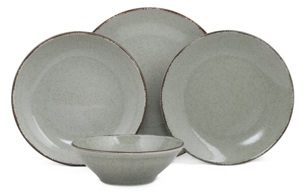 ASIR Porcelánová jídelní souprava 24 ks POPPY zelená