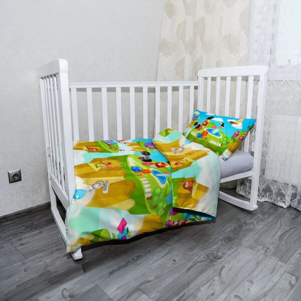 Sablio Mikroplyšové dětské povlečení do postýlky Dětský motiv 2 - 130x90 / 40x60