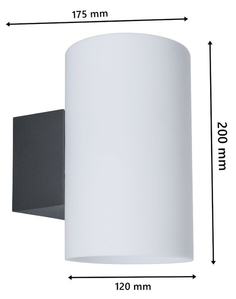 Paulmann 94186 Tube, venkovní válcové svítidlo 1xE27, výška 20cm, IP54