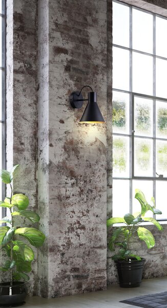Candellux Černo-zlaté nástěnné svítidlo More pro žárovku E27 21-71149