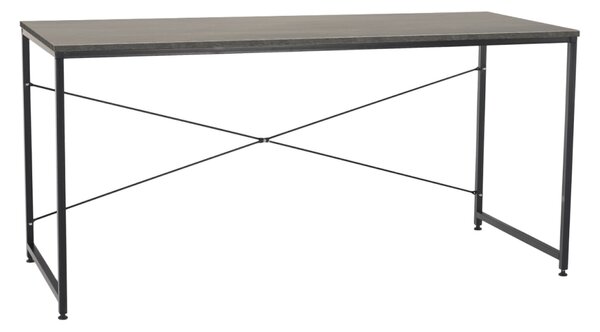 KONDELA Psací stůl, beton/černá, 150x60 cm, MELLORA