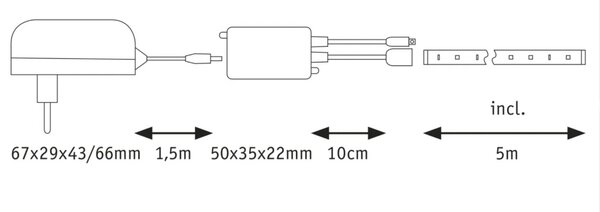 Paulmann 78888 EntertainLED Dynamic, sada RGB LED pásku, délka 500cm, 10,5W , dálkové ovládání