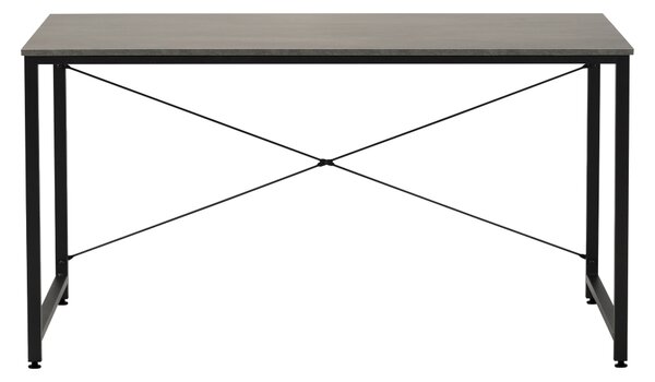 KONDELA Psací stůl, beton/černá, 150x60 cm, MELLORA