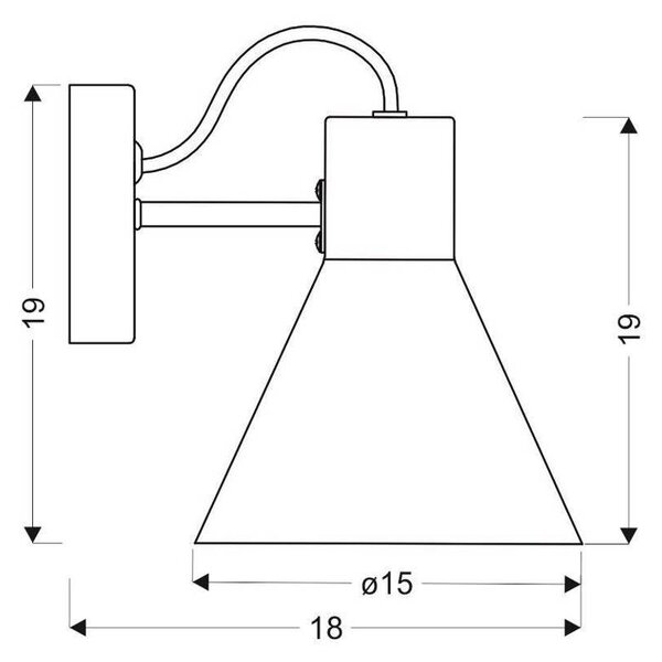 Candellux Černo-zlaté nástěnné svítidlo More pro žárovku E27 21-71149