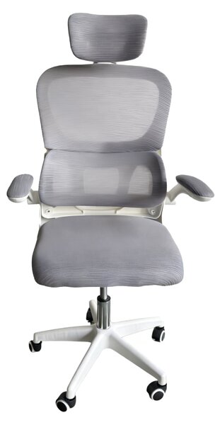 Ergonomická kancelářská židle IMPERIAL - šedá síťovina