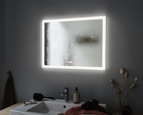 Paulmann 93013 Mirra, zrcadlo s osvětlením, 22W LED 2700/4000/6500K, 60x80cm, IP44