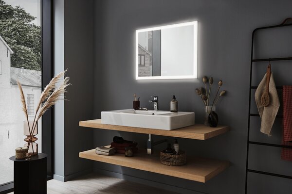 Paulmann 93013 Mirra, zrcadlo s osvětlením, 22W LED 2700/4000/6500K, 60x80cm, IP44