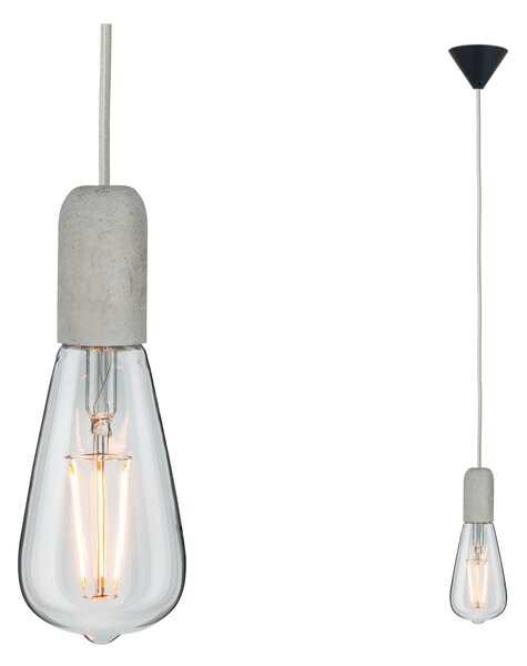 Paulmann 50388 Jano, betonové závěsně svítidlo, 1x E27, délka 200cm