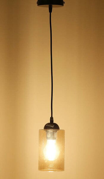 Candellux Černo-hnědý závěsný lustr Bistro pro žárovku E27 31-00569