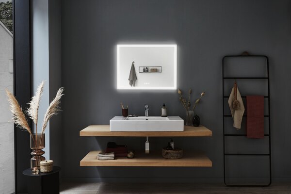 Paulmann 93013 Mirra, zrcadlo s osvětlením, 22W LED 2700/4000/6500K, 60x80cm, IP44
