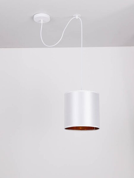 Bílo-měděný závěsný decentrální lustr Atlanta pro žárovku 1x E27 - Candellux - LED lustry a svítidla > Kolekce svítidel > Kolekce svítidel ATLANTA