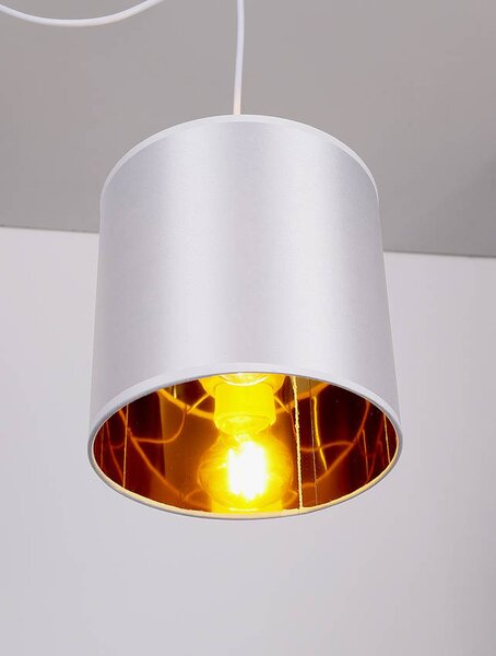 Bílo-měděný závěsný decentrální lustr Atlanta pro žárovku 1x E27 - Candellux - LED lustry a svítidla > Kolekce svítidel > Kolekce svítidel ATLANTA