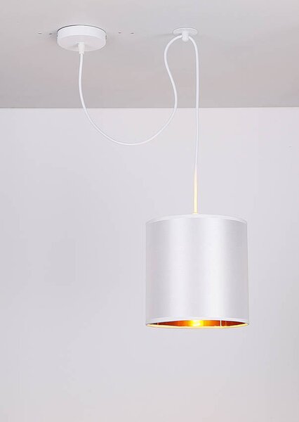 Bílo-měděný závěsný decentrální lustr Atlanta pro žárovku 1x E27 - Candellux - LED lustry a svítidla > Kolekce svítidel > Kolekce svítidel ATLANTA