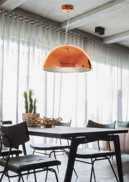 Candellux Měděný závěsný lustr 40cm Amalfi pro žárovku E27 31-26392