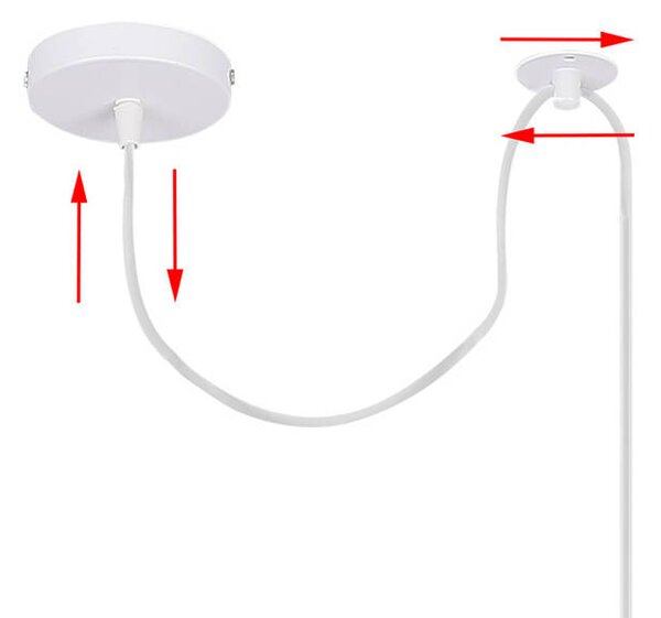 Bílo-měděný závěsný decentrální lustr Atlanta pro žárovku 1x E27 - Candellux - LED lustry a svítidla > Kolekce svítidel > Kolekce svítidel ATLANTA