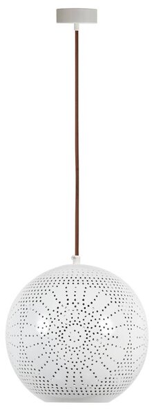 Candellux Bílý závěsný lustr Bene pro žárovku E27 31-70586