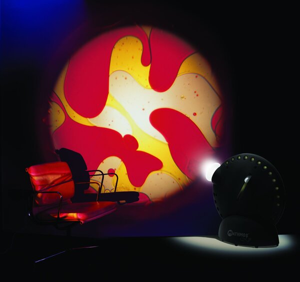 Mathmos Space projektor, oil disk žlutá-červená