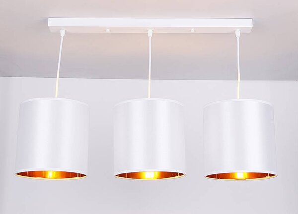 Bílo-měděný závěsný lustr Atlanta pro žárovku 3x E27 - Candellux - LED lustry a svítidla > Kolekce svítidel > Kolekce svítidel ATLANTA