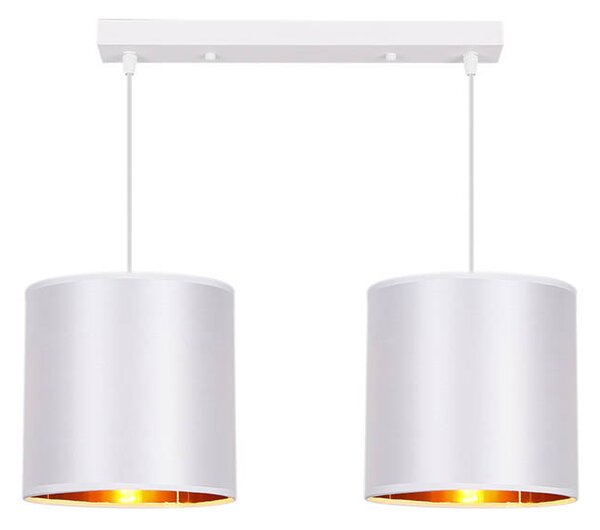 Bílo-měděný závěsný lustr Atlanta pro žárovku 2x E27 - Candellux - LED lustry a svítidla > Kolekce svítidel > Kolekce svítidel ATLANTA
