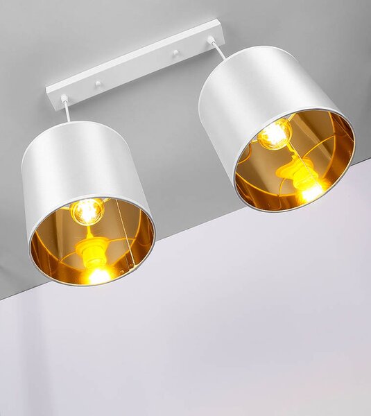Bílo-měděný závěsný lustr Atlanta pro žárovku 2x E27 - Candellux - LED lustry a svítidla > Kolekce svítidel > Kolekce svítidel ATLANTA