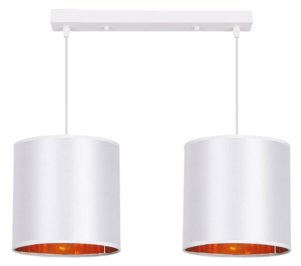 Bílo-měděný závěsný lustr Atlanta pro žárovku 2x E27 - Candellux - LED lustry a svítidla > Kolekce svítidel > Kolekce svítidel ATLANTA