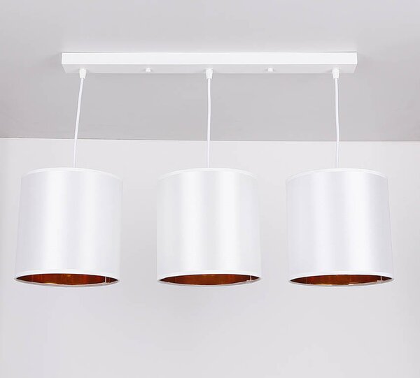 Bílo-měděný závěsný lustr Atlanta pro žárovku 3x E27 - Candellux - LED lustry a svítidla > Kolekce svítidel > Kolekce svítidel ATLANTA