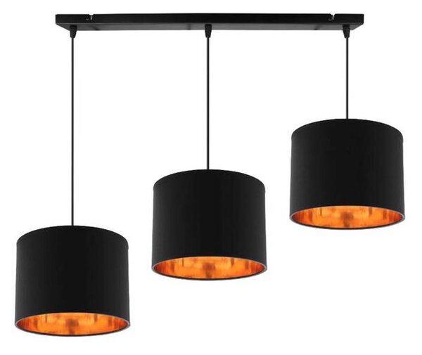 LED Solution Černo-měděný závěsný lustr Candida pro žárovku 3x E27 33-00736
