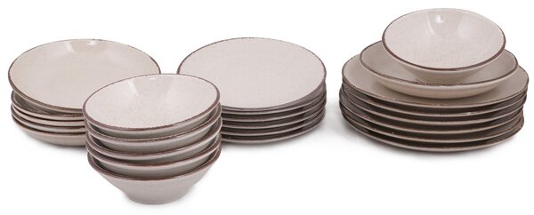 ASIR Porcelánová jídelní souprava 24 ks POPPY skořicová