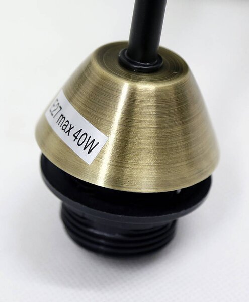 Candellux Černo-zlaté nástěnné svítidlo Unica pro žárovku E27 21-00866